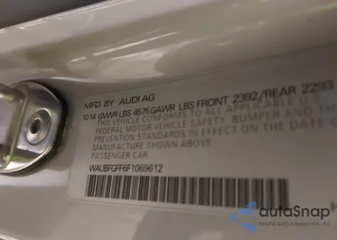 2015 Audi A3 2.0T Premium z USA, uszkodzony, nr VIN WAUBFGFF6F1069612